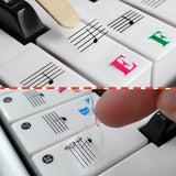 Keyboard Stickers 88 Keys Compatible with 76/61/54/49/37 Key Removable Colorful Large Letter Piano Key Labels for Beginners