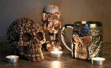 Skull Candle Holder 6.3 Inch Tea Light Holder Halloween Decor