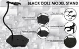 Action Figure Stand 12 Inch Connectable Metal Toy Stand for 1/6 and1/9 Scale Figures