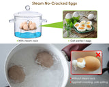 Egg Steamer Rack 304 Stainless Steel Foldable Steamer Trays with Removable Handle for Pressure Cooker, Boiling Pot, Wok