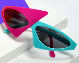 80s Glasses Pink and Green Party Sunglasses