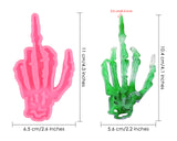 Skeleton Hand Mold Middle Finger Keychain DIY Halloween Silicone Mold for Resin