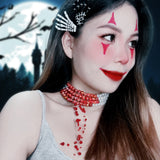 Bloody Pearl Necklace Vampire Choker Halloween Costume Jewelry