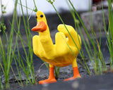 Middle Finger Duck Joke Gifts Duck You Figurine 5.7 Inch Statue Funny Desk Decor Cell Ph Holder Resin Decoration