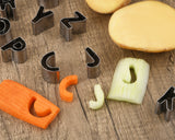 Fondant Letter Cutters Set of 26 - A to Z Alphabet Cookie Cutters Metal Letter Cookie Cutters 1 Inch for Cutting Pastries