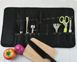 Knife Roll 10 Slots Plus 1 Pocket Canvas Chef Knife Bag for Meat Cleaver, Knife Hone, Utensils and Kitchen Tools Up to 12”