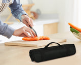 Knife Roll 10 Slots Plus 1 Pocket Canvas Chef Knife Bag for Meat Cleaver, Knife Hone, Utensils and Kitchen Tools Up to 12”