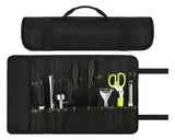 Knife Roll 10 Slots Plus 1 Pocket Canvas Chef Knife Bag for Meat Cleaver, Knife Hone, Utensils and Kitchen Tools Up to 12”