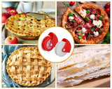 Pastry Wheel Decorator and Cutter Set of 2, Includes Lattice Pastry Wheel and Crust Roll for Pizza, Pastry, Ravioli Pasta, Pie and Cookie Decoration or Baking Cooking