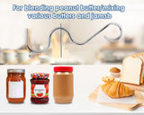 Peanut Butter Stirrer Stainless Steel Natural Peanut Butter Mixer Fits 16-26 oz Jars