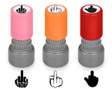 Funny Stamps Set of 3 Styles Self-inking Stamps Middle Finger Prank Gifts for Men/Women