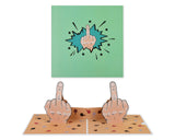 Funny Birthday Cards Middle Finger Pop Up Card