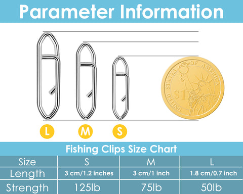 Fishing Clips High Strength Stainless Steel Fast Changing Fishing Lure Connector Snaps