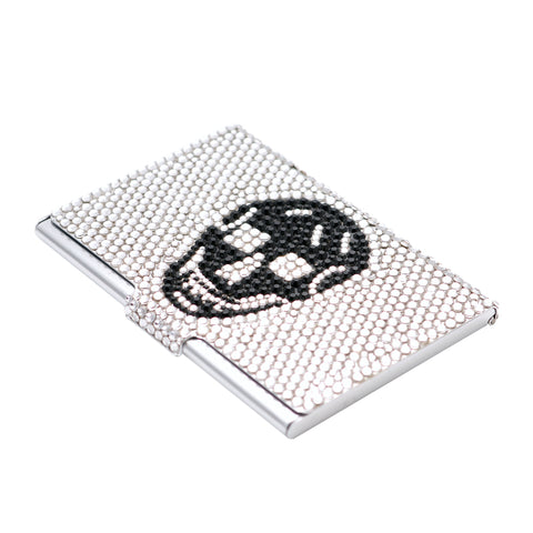 Skull Bling Swarovski Crystal Business Card Case