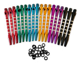 53mm Aluminium Dart Shafts 18 Pieces Harrow Dart Stems with O'ring