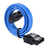 5 Pcs 45cm SATA III Cable - Blue