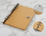 A5 Binder 6-ring Loose Leaf Folder PVC Refillable Notebook Cover