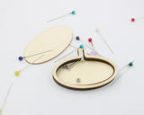 Mini Wood Embroidery Hoops Set of 7 Craft Accessories Wooden Frames