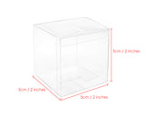 Party Favor Boxes 60 Pieces 2 x 2 x 2 Inches Transparent Candy Boxes