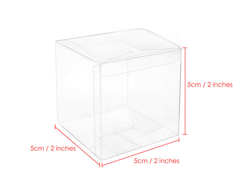 Party Favor Boxes 60 Pieces 2 x 2 x 2 Inches Transparent Candy Boxes