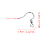 Hypoallergenic Earring Hooks 200 Pieces Steel Earwires