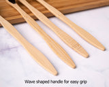 Bamboo Toothbrush 12 Pieces Biodegradable Toothbrushes with Soft Bristle