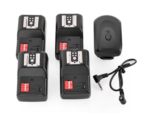 16 Channels Wireless Flash Trigger Set with 4 Receivers