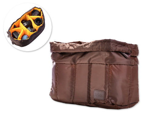 Selens PU Shockproof Camera Bag Insert - Brown