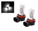 2 Pcs 80W LED Headlight Fog Light Bulbs - Super White