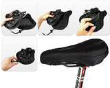 Bicycle Resilience Breathable Saddle Cover - Black