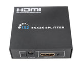 4K HDMI Splitter with 1 Input and 2 Outputs