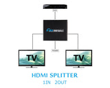 4K HDMI Splitter with 1 Input and 2 Outputs