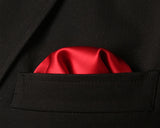 5 Pcs Handmade Satin Pocket Squares with Black Gift Box