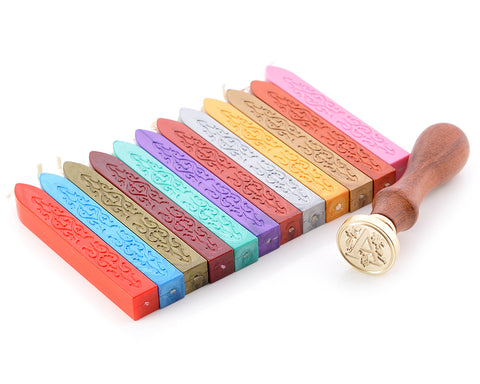 12 Pcs Colorful Seal Wax Sticks with Wick