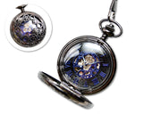 Retro Dial Hand Wind Mechanical Pocket Watch with Chain