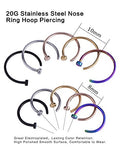 Stainless Steel Nose Ring Set of 10