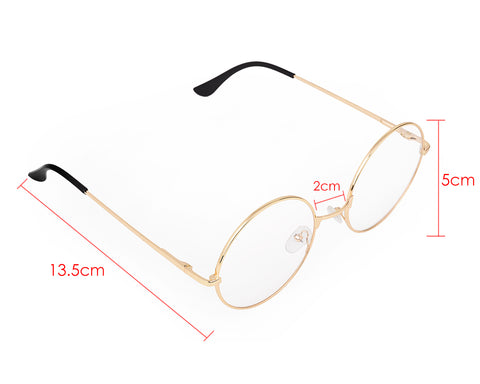 Glasses Set of 3 Clear Lens Glasses Lightweight Circle Eyeglasses for Women Men