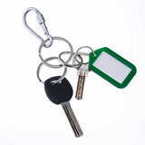 Round Flat Key Chain Rings Set of 40 - Silver