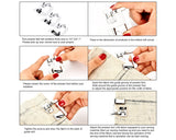 3 Sizes Sewing Machine Rolled Hem Presser Foot - 4/8, 6/8, 8/8 Inches