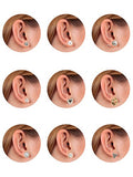 24 Pairs Crystal Pearl Studs Earrings