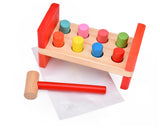 Wooden Pounding Bench Toy with Hammer for Kids Toddlers