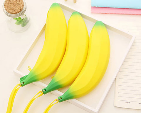 Banana shaped Pencil Case Silicone Coin Purse