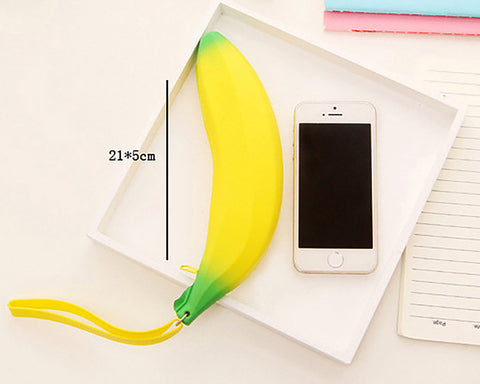 Banana shaped Pencil Case Silicone Coin Purse