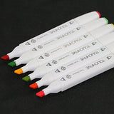 80 Multi Colors Oily Alcohol Dual Brush Mark Pens Set with Bag - White