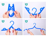 5 Pcs Different Colors Plastic Folding Clothes Hanger