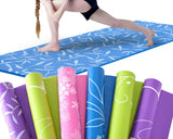 173cm x 61cm PVC Yoga Mat with Sakura Print - Purple