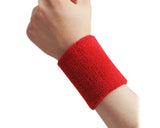 3 Pieces Elastic Sport Headband Wristband Set - Red