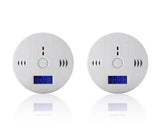 2 Pcs Carbon Monoxide Alarm Detector with LCD Display