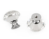 8 Pieces Diamond Shaped Cabinet Knobs with Screws - Transparent