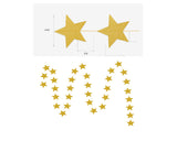 2 Pcs Sparkling Star Garlands Bunting for Wedding or Parties - Gold and Silver